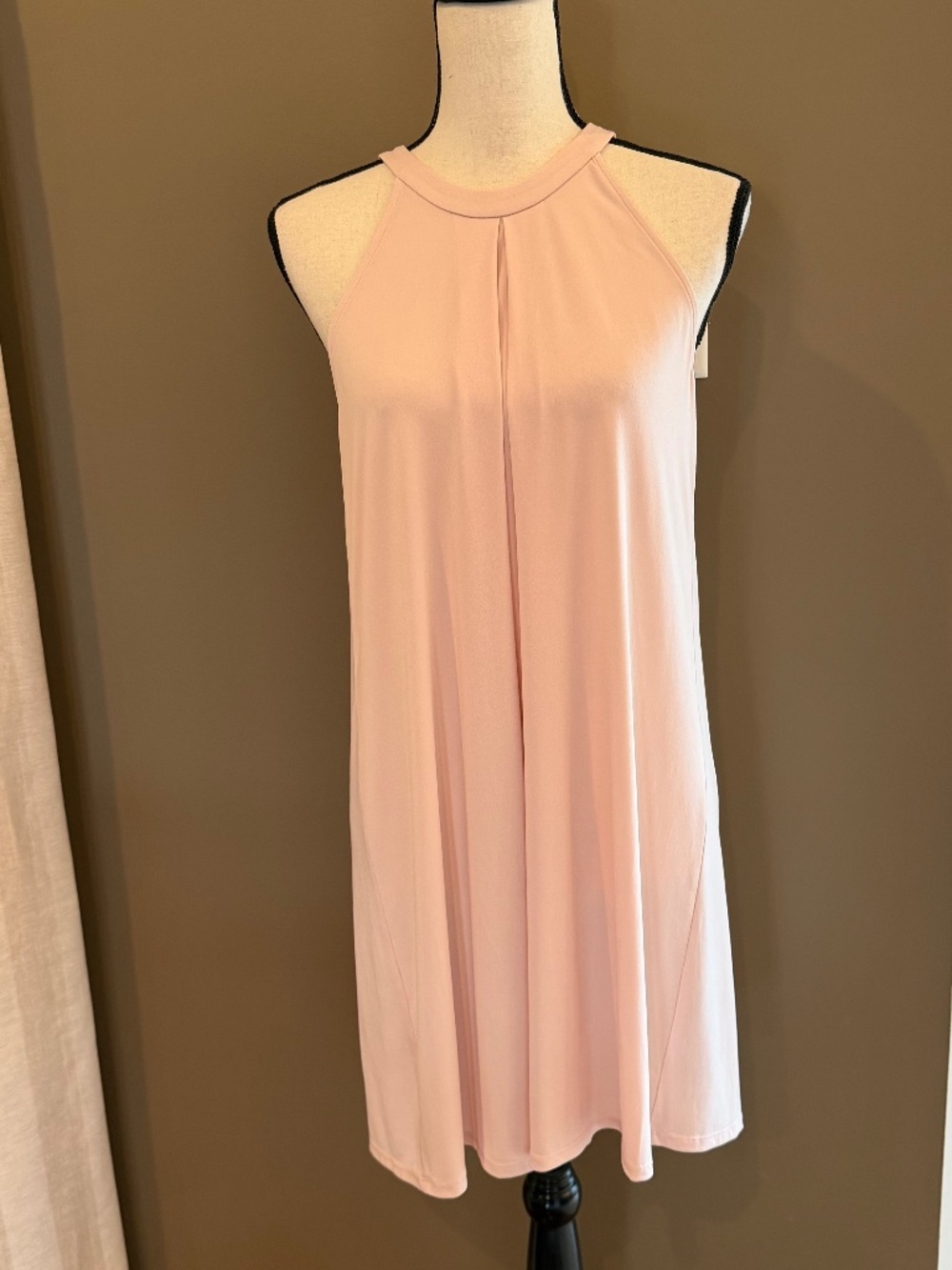 BCBGeneration Halter Dress Tunic Blush Pink Party Wedding Guest, Size Medium